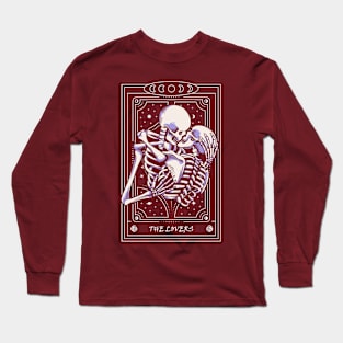 Tarot Card Skeletons Couple The Lovers Long Sleeve T-Shirt